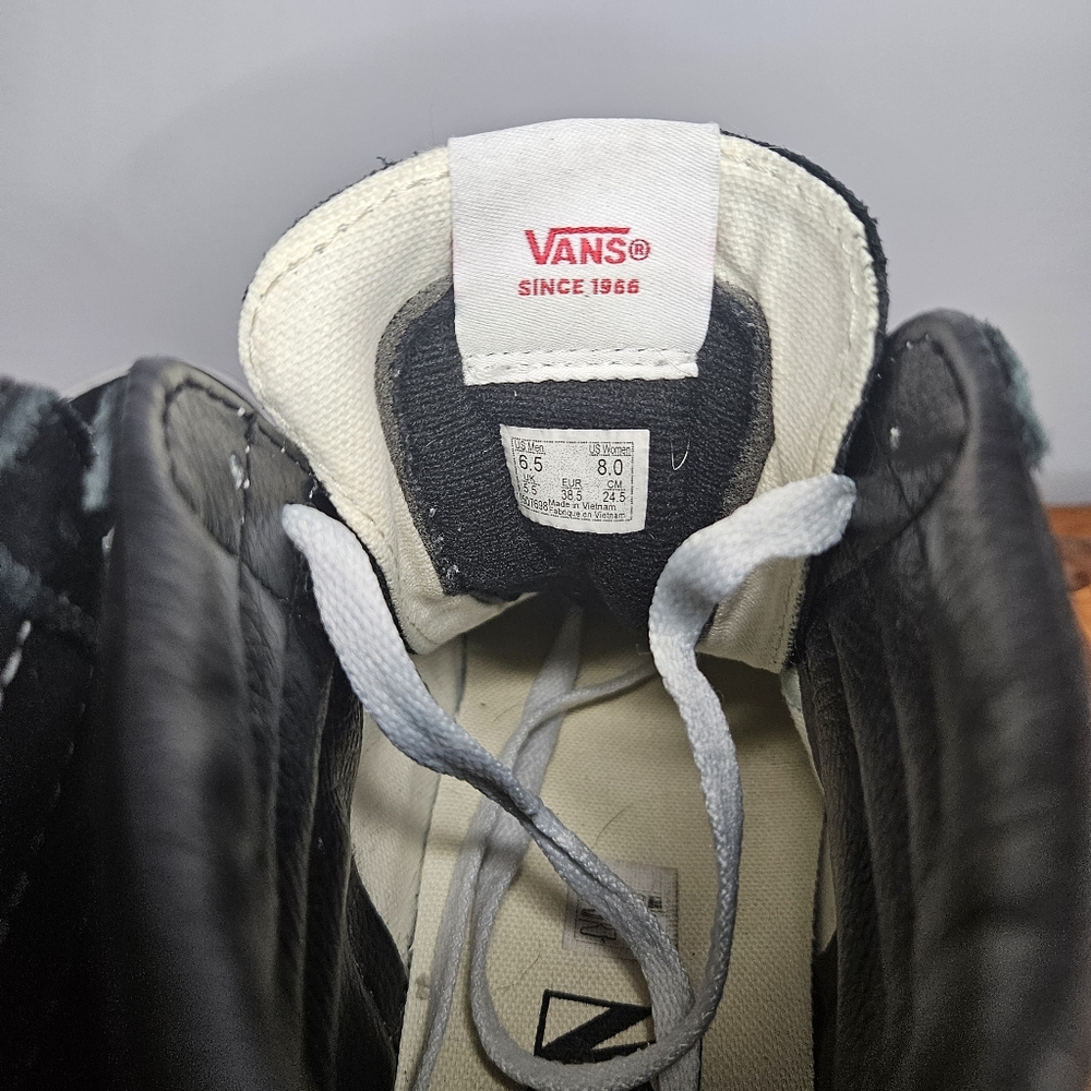 Vans Hightower Black and white suede Size 6.5 men's 8 women's - Picture 11 of 14